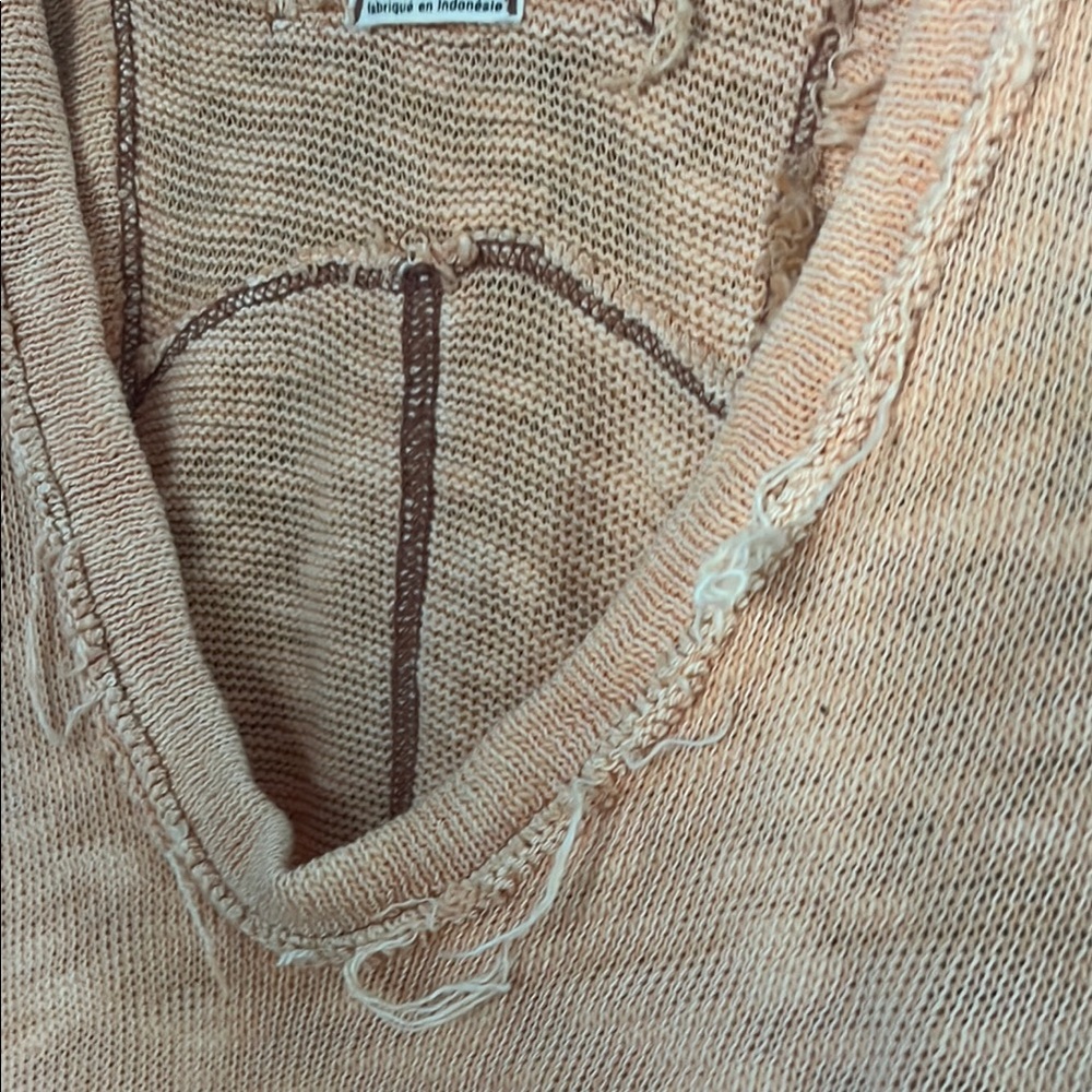 We The Free Orange Crop distressed Tank Top small - Picture 8 of 11